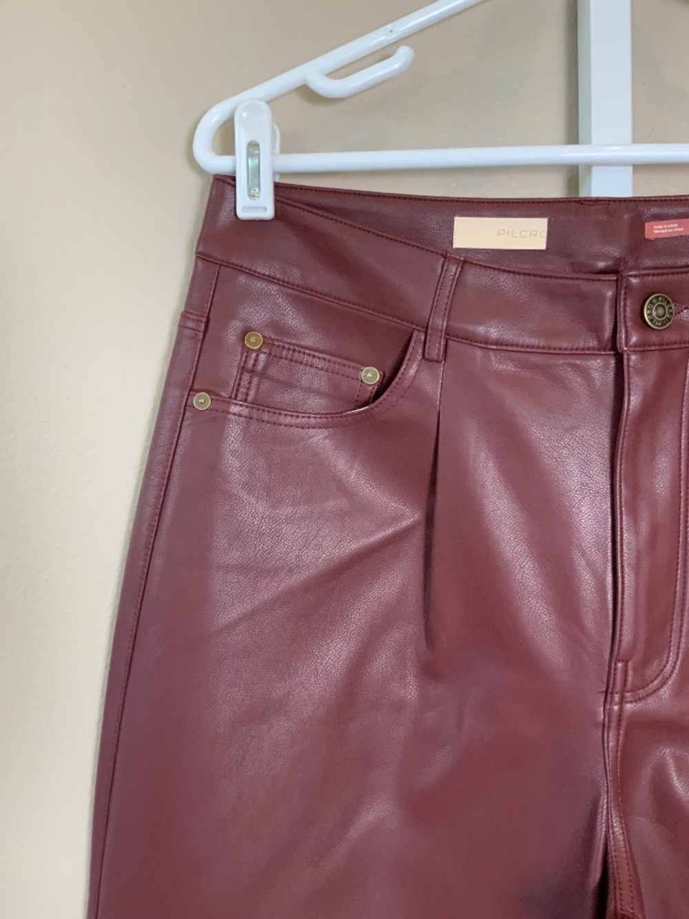 Anthropologie Pilcro The Breaker Cropped Faux Leather Pants - Picture 9 of 16